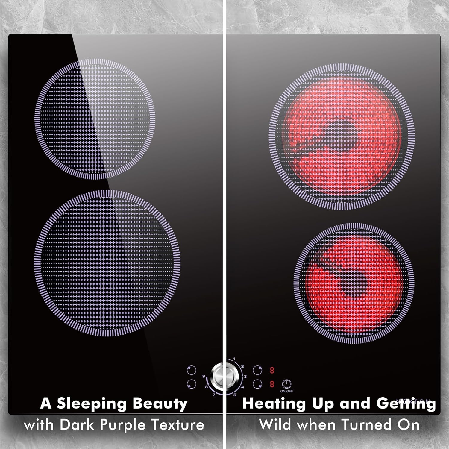 NOXTON Keramische kookplaten 4 platen 60cm，Inbouw, Zwarte glazen kookplaat, Aanraakbediening, Kinderslot, Oververhittingsindicator, Timer van 1-90 minuten