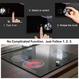NOXTON Keramische kookplaten 4 platen 60cm，Inbouw, Zwarte glazen kookplaat, Aanraakbediening, Kinderslot, Oververhittingsindicator, Timer van 1-90 minuten