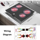 NOXTON Keramische kookplaten 4 platen 60cm，Inbouw, Zwarte glazen kookplaat, Aanraakbediening, Kinderslot, Oververhittingsindicator, Timer van 1-90 minuten