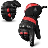 Verwarmde motorhandschoenen, 7.4V 2200MAH Elektrische Oplaadbare Batterij Waterdichte Rijhandschoenen Mannen Vrouwen voor Winter Fietsen Fietsen Ski Sneeuw Geïsoleerde Handwarmer Moto Handschoenen
