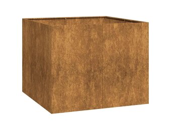 vidaXL Plantenbak roestig 100x100x80 cm weervast staal