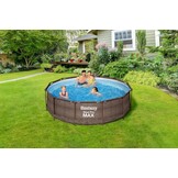Bestway Steel Pro Max Frame Pool Complete set Deluxe, rond, rotan-look, 366 x 100 cm