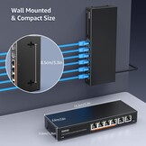 6-Poorts 10Gbps Niet-beheerde Netwerkswitch met 4x 2.5Gbps en 2x 10Gbps RJ45 Poorten