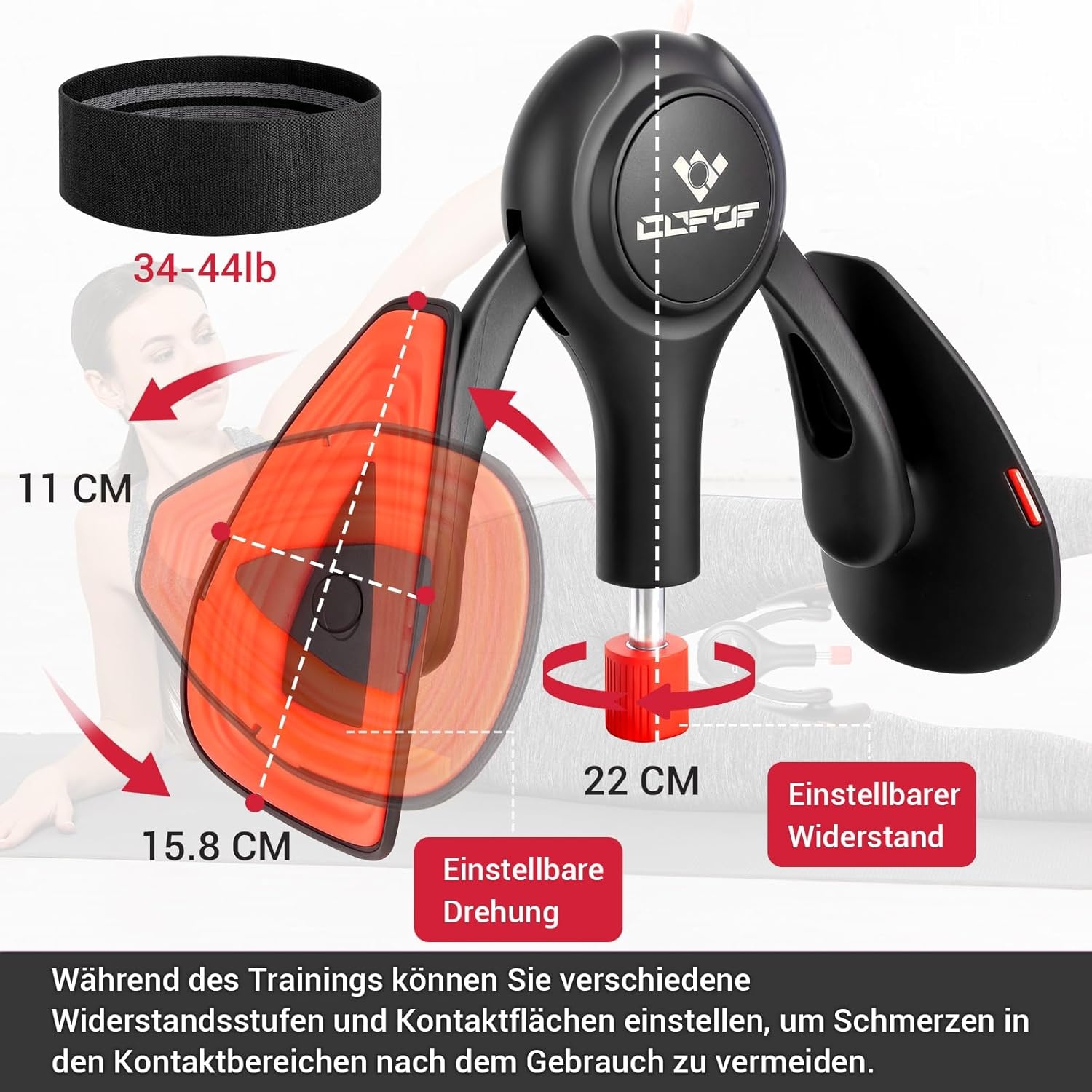 Dijbeentrainer, 15-70 lbs bekkenbodemtrainer voor vrouwen, multifunctionele zittrainer, billentrainer met weerstandsbanden, beenpers voor thuis, bekkenbodem, trainingsapparaat voor vormen, yoga