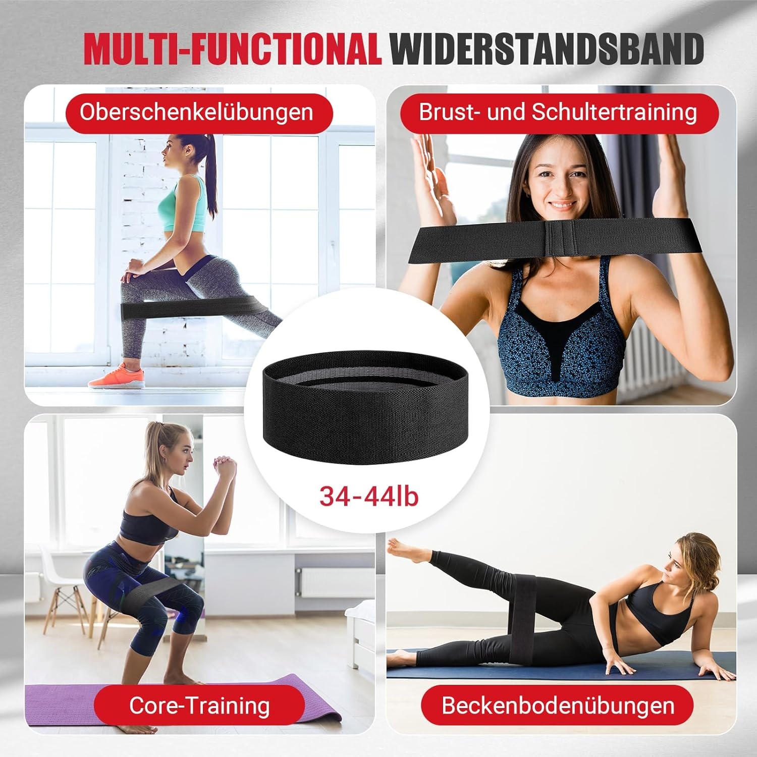 Dijbeentrainer, 15-70 lbs bekkenbodemtrainer voor vrouwen, multifunctionele zittrainer, billentrainer met weerstandsbanden, beenpers voor thuis, bekkenbodem, trainingsapparaat voor vormen, yoga