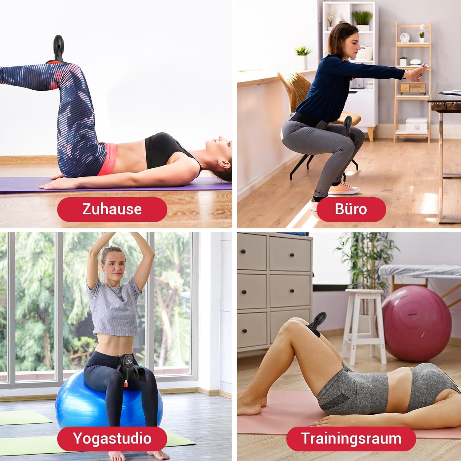 Dijbeentrainer, 15-70 lbs bekkenbodemtrainer voor vrouwen, multifunctionele zittrainer, billentrainer met weerstandsbanden, beenpers voor thuis, bekkenbodem, trainingsapparaat voor vormen, yoga