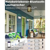 Inwa Bluetooth-Outdoorluidspreker, Draadloos Geluidssysteem voor Binnen en Buiten, IPX5-Waterdicht, 400W (2 Stuks, 2025 Nieuwe Bluetooth-Naam "Sync Speaker", RMS 40W)