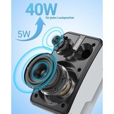 Inwa Bluetooth-Outdoorluidspreker, Draadloos Geluidssysteem voor Binnen en Buiten, IPX5-Waterdicht, 400W (2 Stuks, 2025 Nieuwe Bluetooth-Naam "Sync Speaker", RMS 40W)