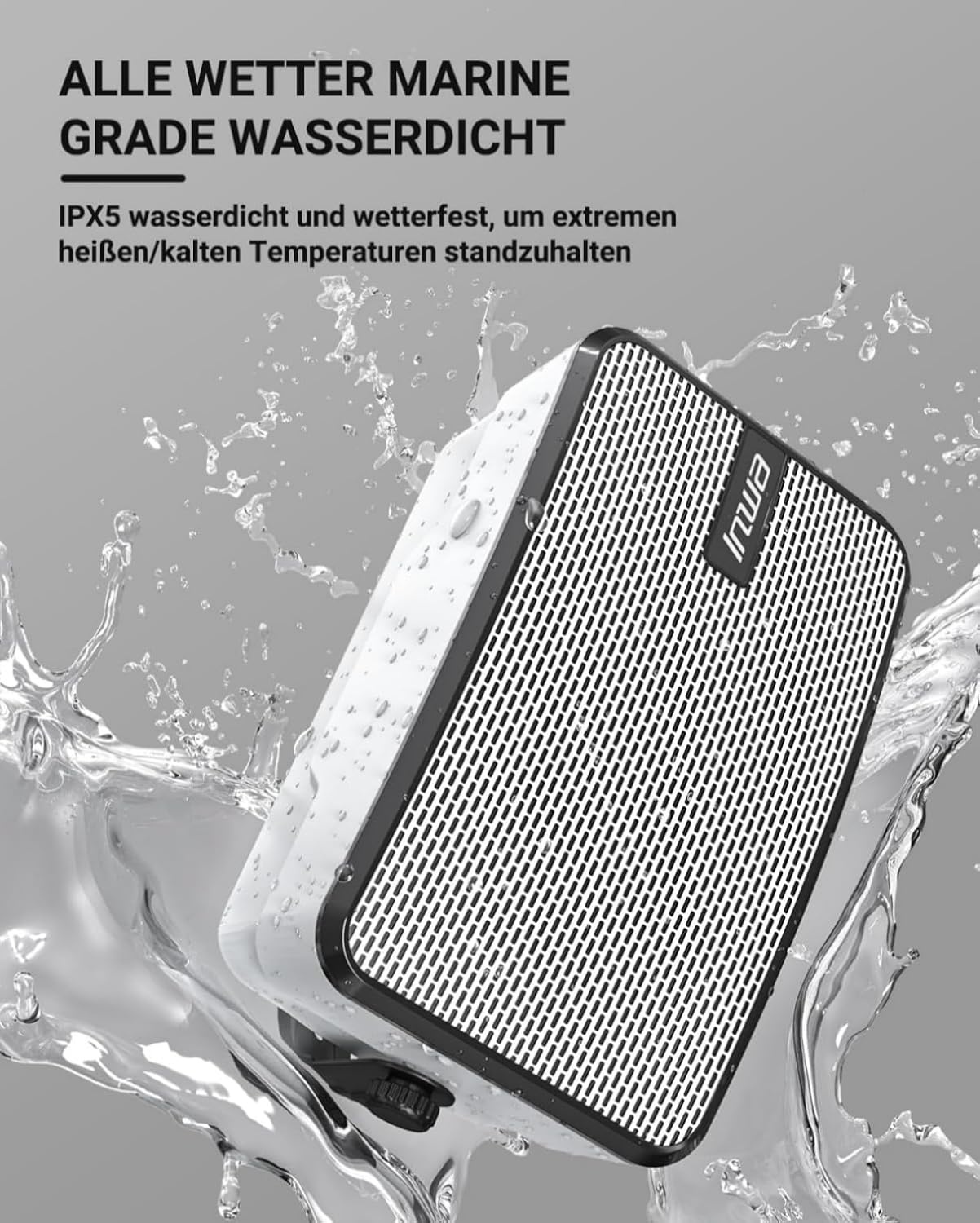 Inwa Bluetooth-Outdoorluidspreker, Draadloos Geluidssysteem voor Binnen en Buiten, IPX5-Waterdicht, 400W (2 Stuks, 2025 Nieuwe Bluetooth-Naam "Sync Speaker", RMS 40W)