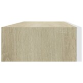 vidaXL Zwevende Wandschappen (2 st) met Lade - 60cm - 64% Korting!