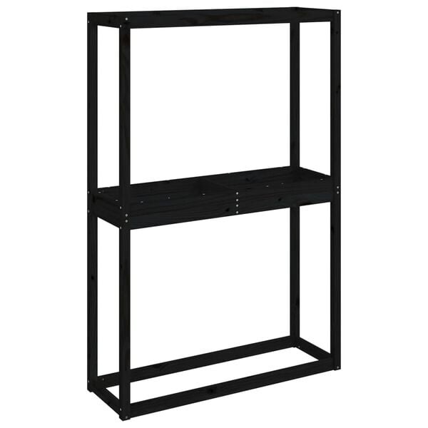 vidaXL Bandenrek Grenenhout Zwart - 120x40x180 cm (61% Korting!)