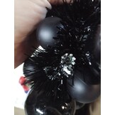 vidaXL Zwarte Kerstbal Guirlande 186cm - 65% Korting!