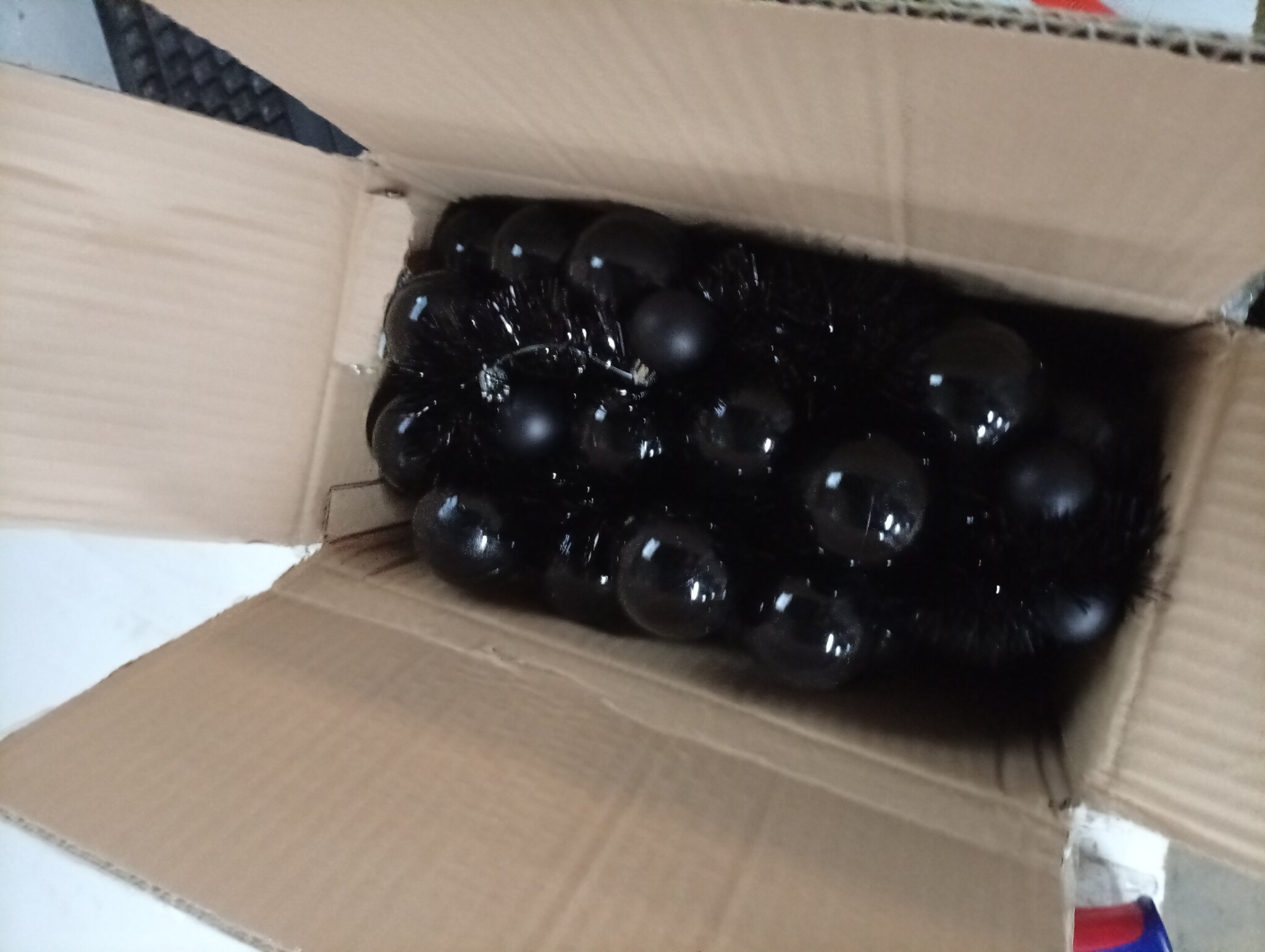 vidaXL Zwarte Kerstbal Guirlande 186cm - 65% Korting!