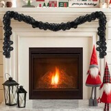 vidaXL Zwarte Kerstbal Guirlande 186cm - 65% Korting!