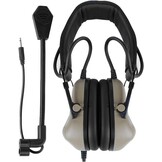 ATAIRSOFT Tactische Communicatie Headset met Microfoon - Waterproof - TAN