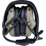 ATAIRSOFT Tactische Communicatie Headset met Microfoon - Waterproof - TAN