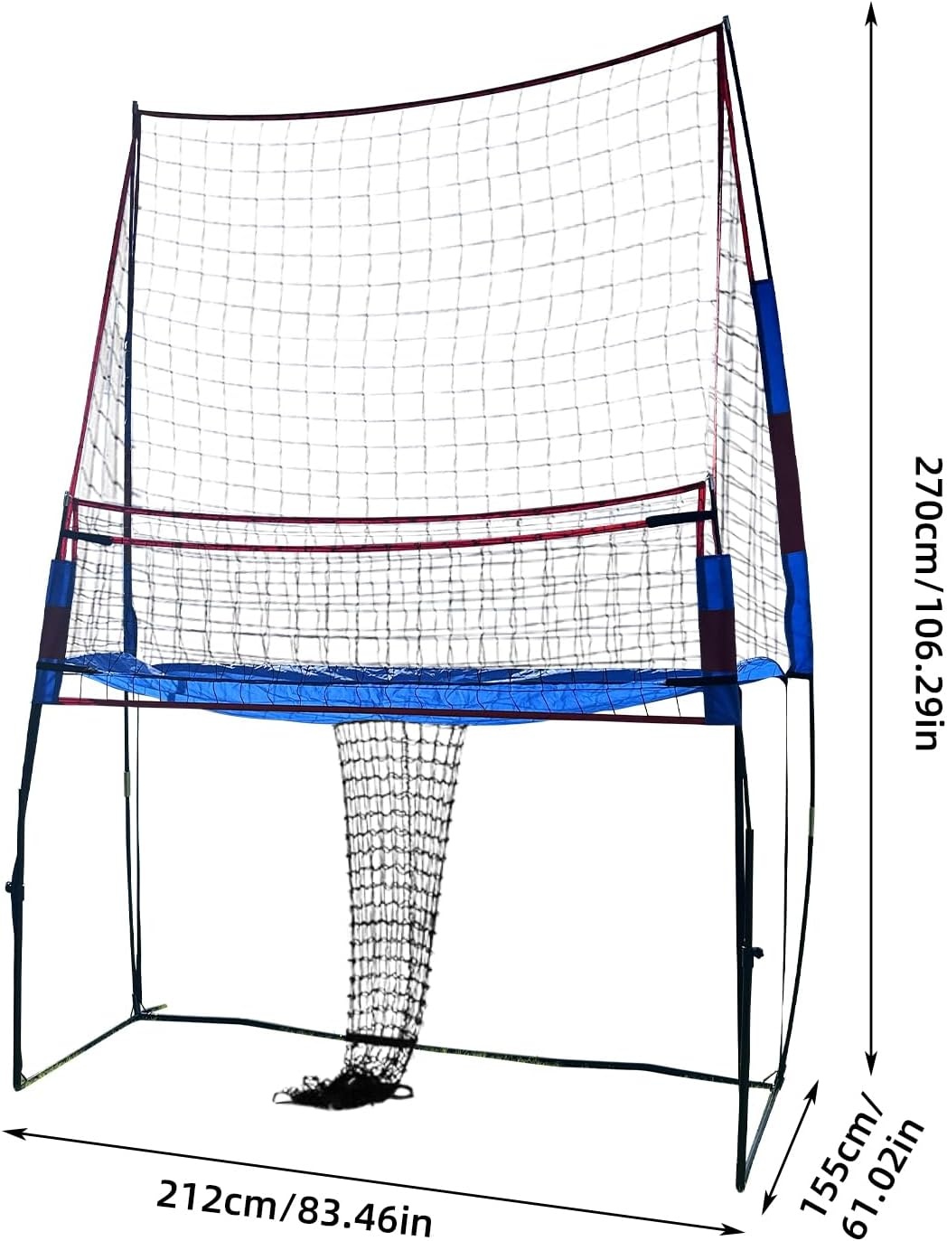Verstelbaar Volleybal Trainingsnet Blauw - 34% Korting!