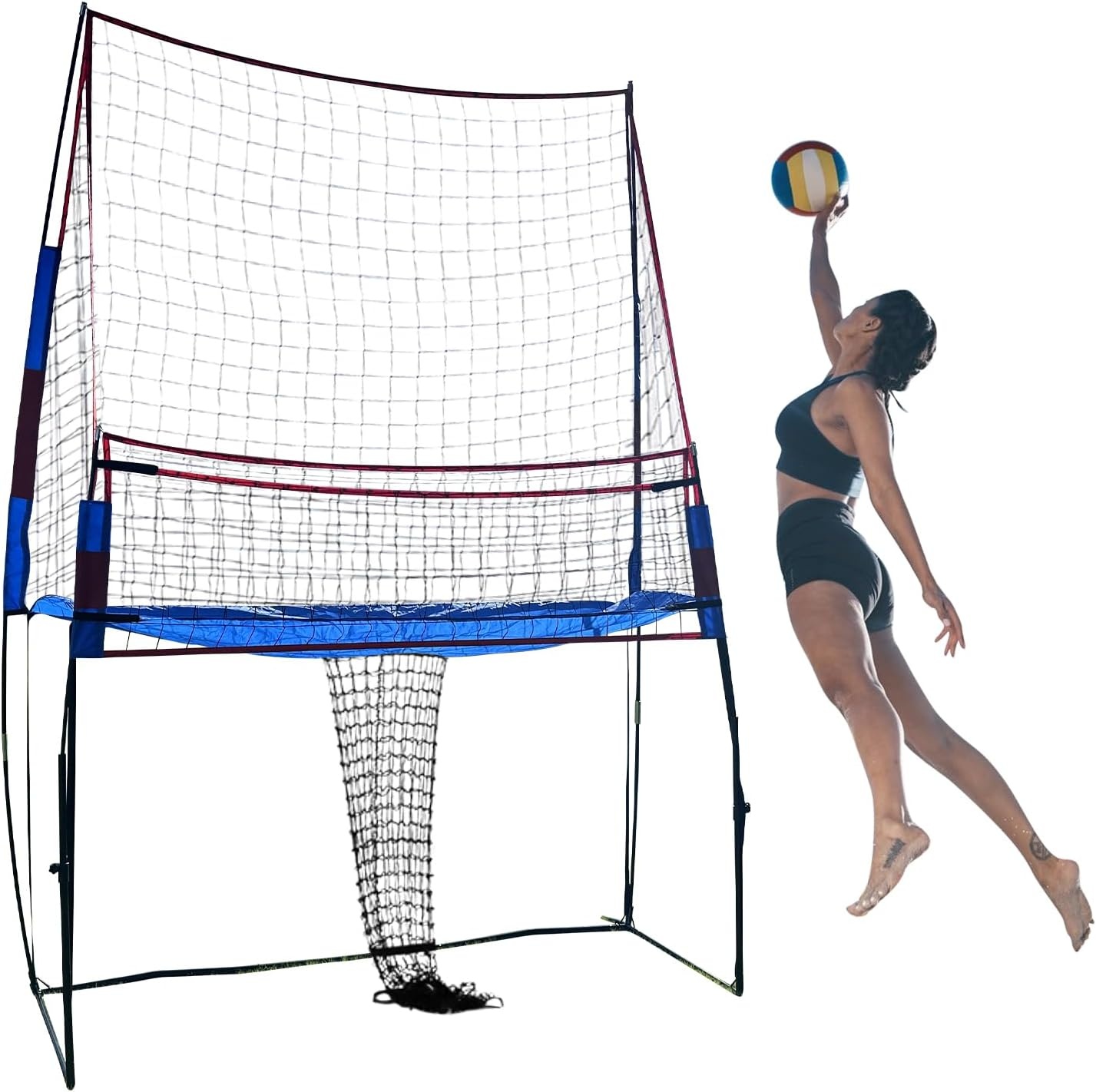 Verstelbaar Volleybal Trainingsnet Blauw - 34% Korting!