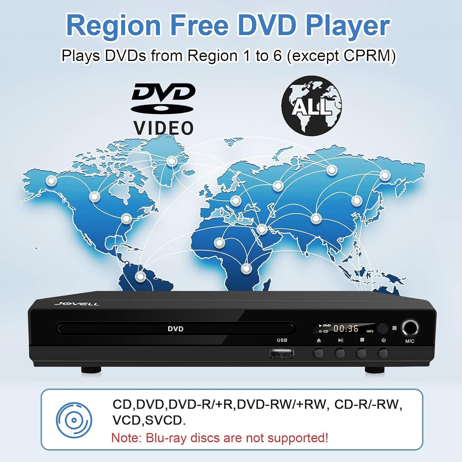 Regiovrije DVD/CD-speler HD met 33% Korting!