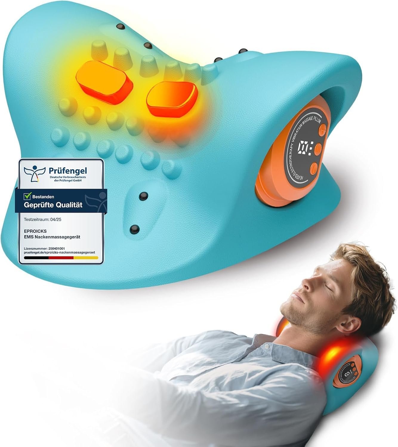 Draadloze Nekmassager met Warmte - 6 standen - 28% Korting