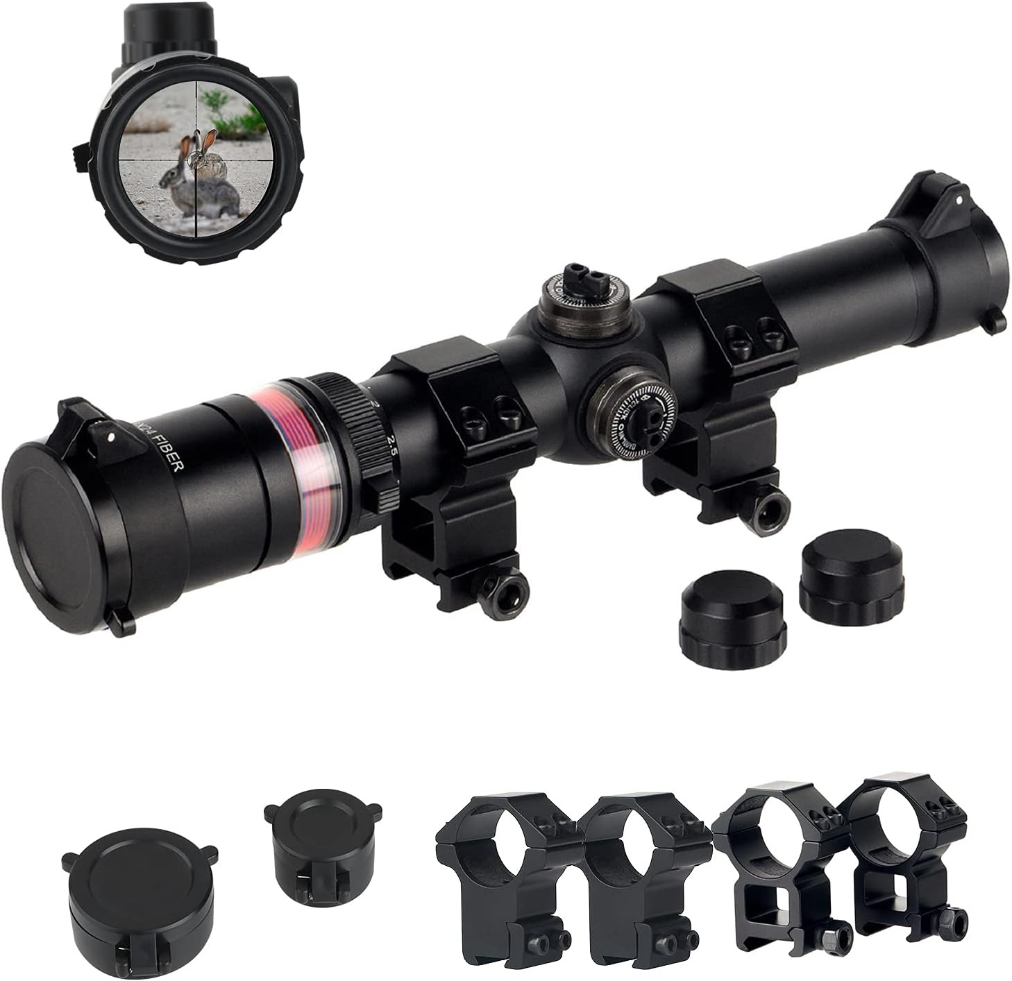 Richtkijker 1.5-6x24mm 35% Korting - Rood Driehoek Kruis