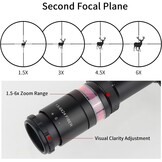 Richtkijker 1.5-6x24mm 35% Korting - Rood Driehoek Kruis