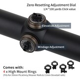 Richtkijker 1.5-6x24mm 35% Korting - Rood Driehoek Kruis