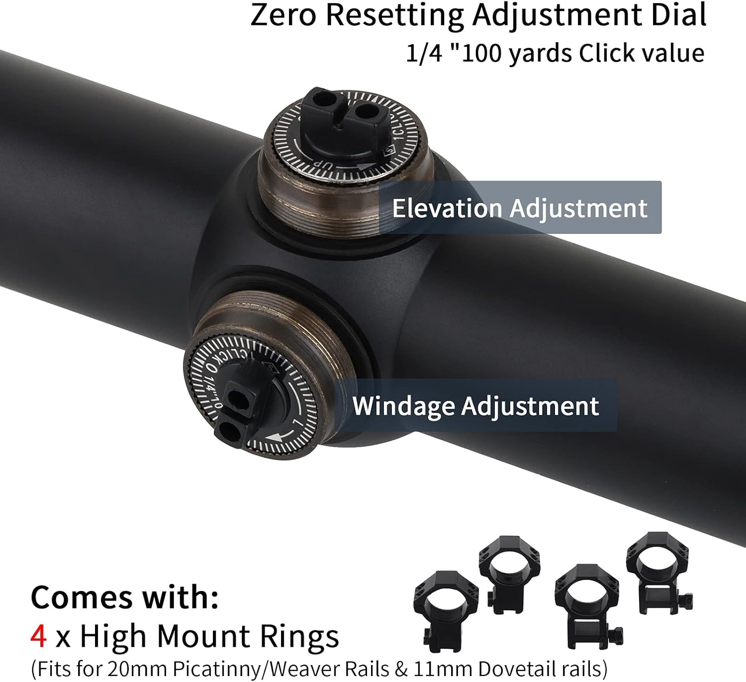Richtkijker 1.5-6x24mm 35% Korting - Rood Driehoek Kruis