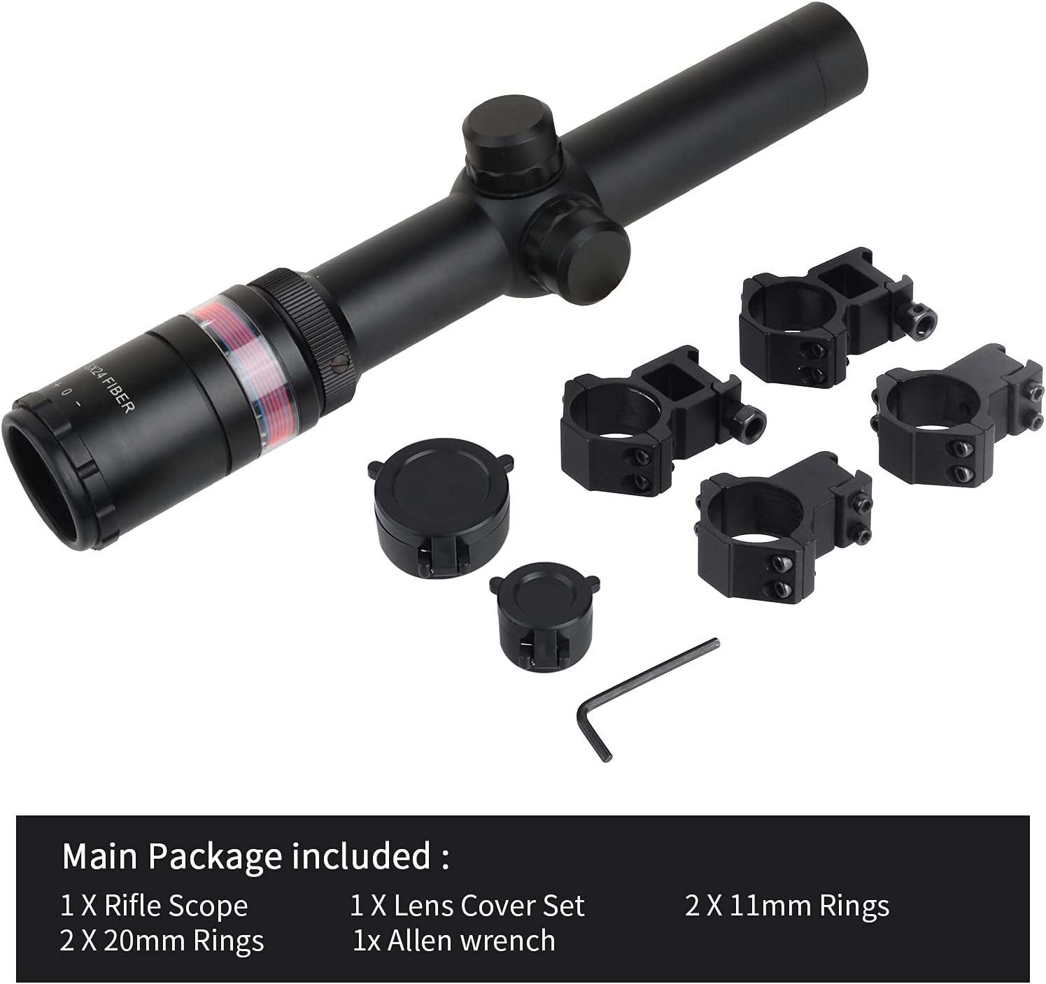 Richtkijker 1.5-6x24mm 35% Korting - Rood Driehoek Kruis