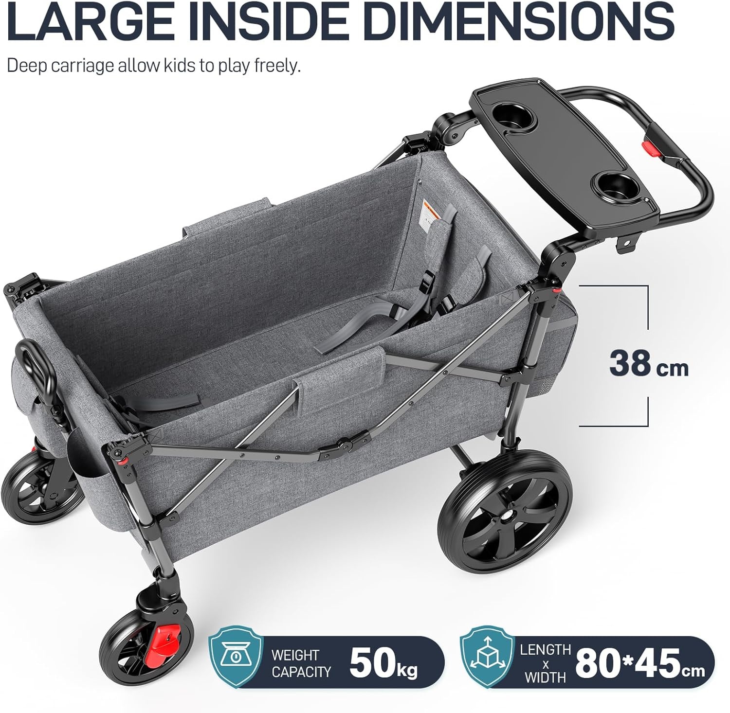 Geretourneerde Bollerwagen voor 2 Kinderen - 30% Korting!