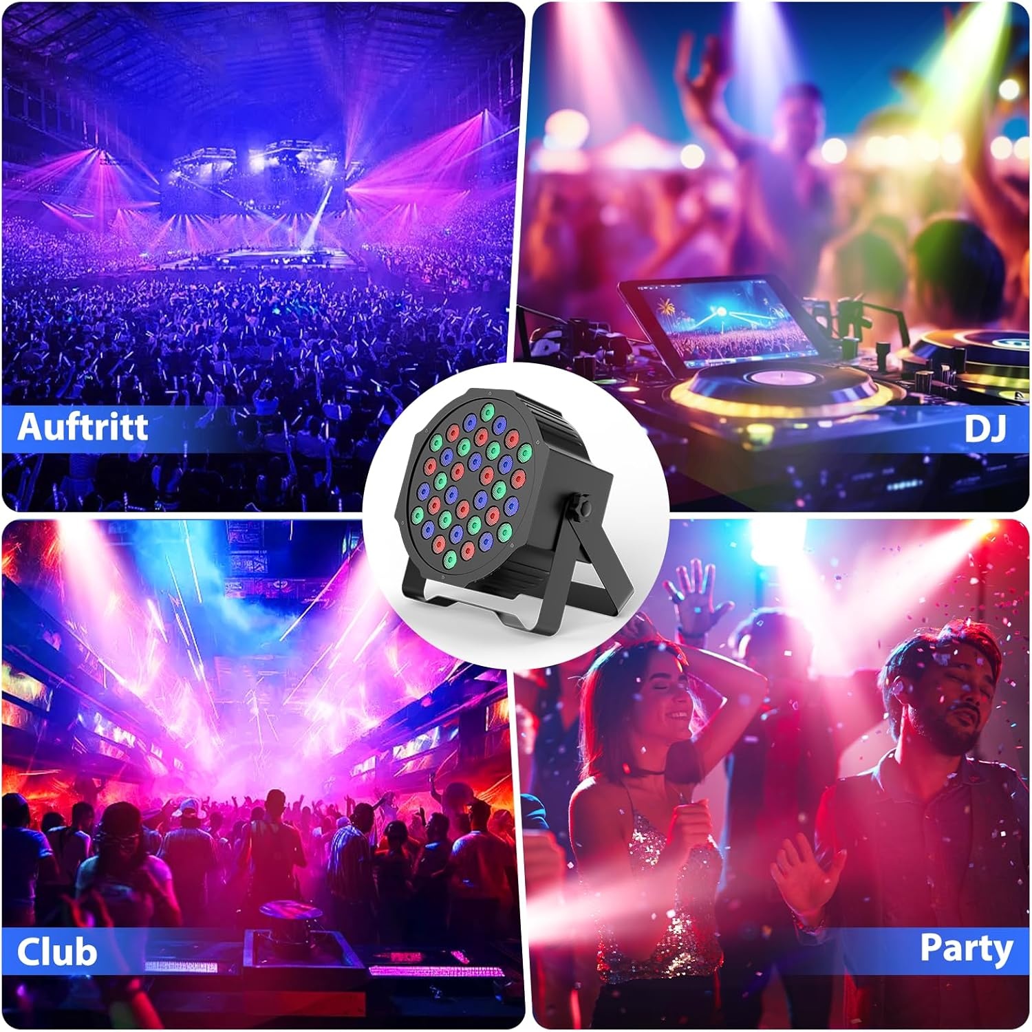 LED Par Spots Set van 4 - 34% Korting