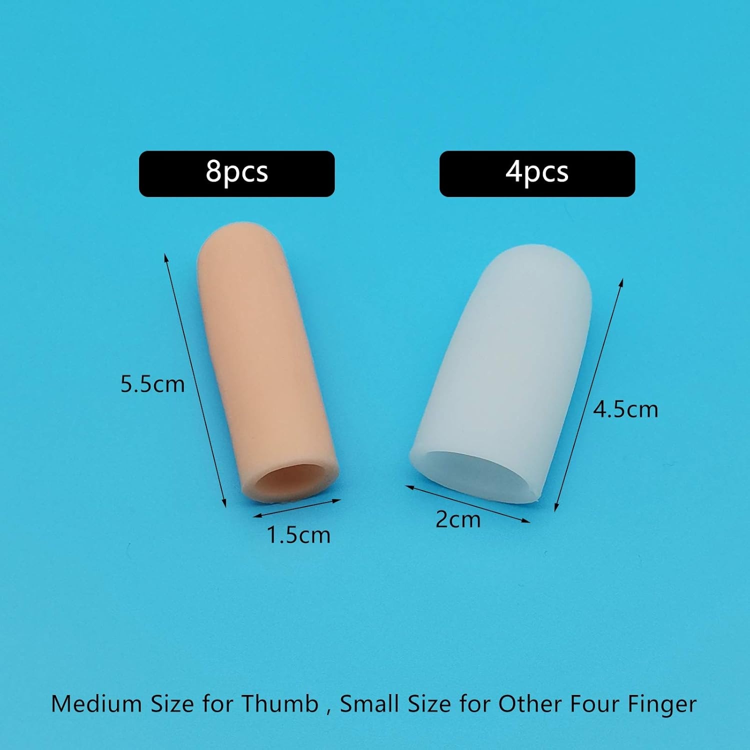 12x Vingerbeschermers Gel - Artritis, Handeczeem, Sport - 29% Korting