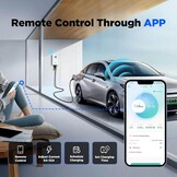 Morec ev oplader type 2 7kW 32A eenfasig met app, ondersteunt bluetooth- en wifi-verbinding, ev laadstation IEC 62196-2 standaardstekker