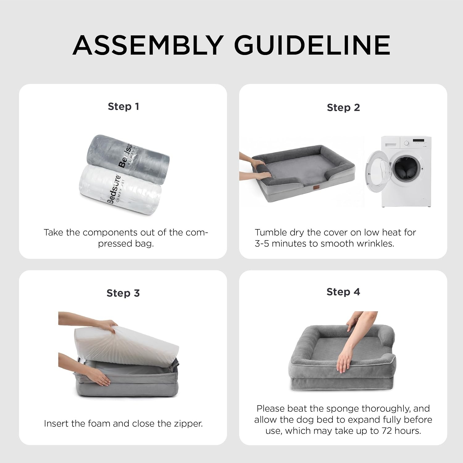 Orthopedisch Hondenbed Grijs 89x63cm - 34% Korting!