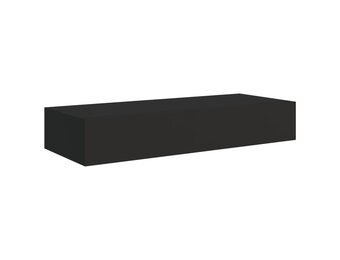 vidaXL Wandschap met lade - Zwart - 65% Korting