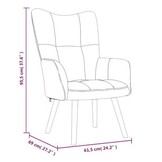 VidaXL Relaxstoel Blauw Fluweel - 41% Korting