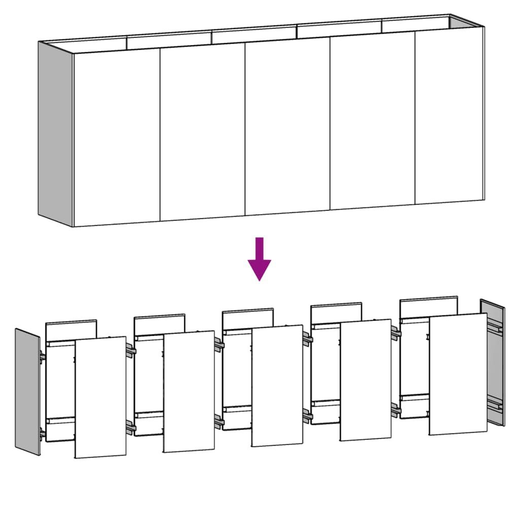 vidaXL Verhoogde Plantenbak 200x40x80 cm Cortenstaal - 55% Korting