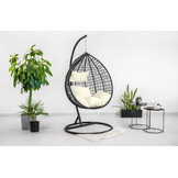 Hangstoel Ei Stoel met Frame - Zwart | 59% Korting