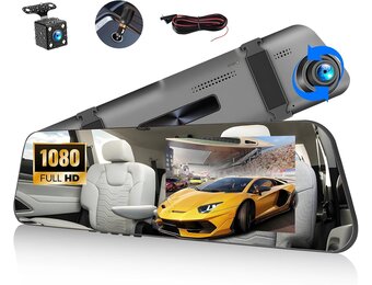 Dashcam Achteruitkijkspiegel met Achteruitrijcamera - 34% Korting!