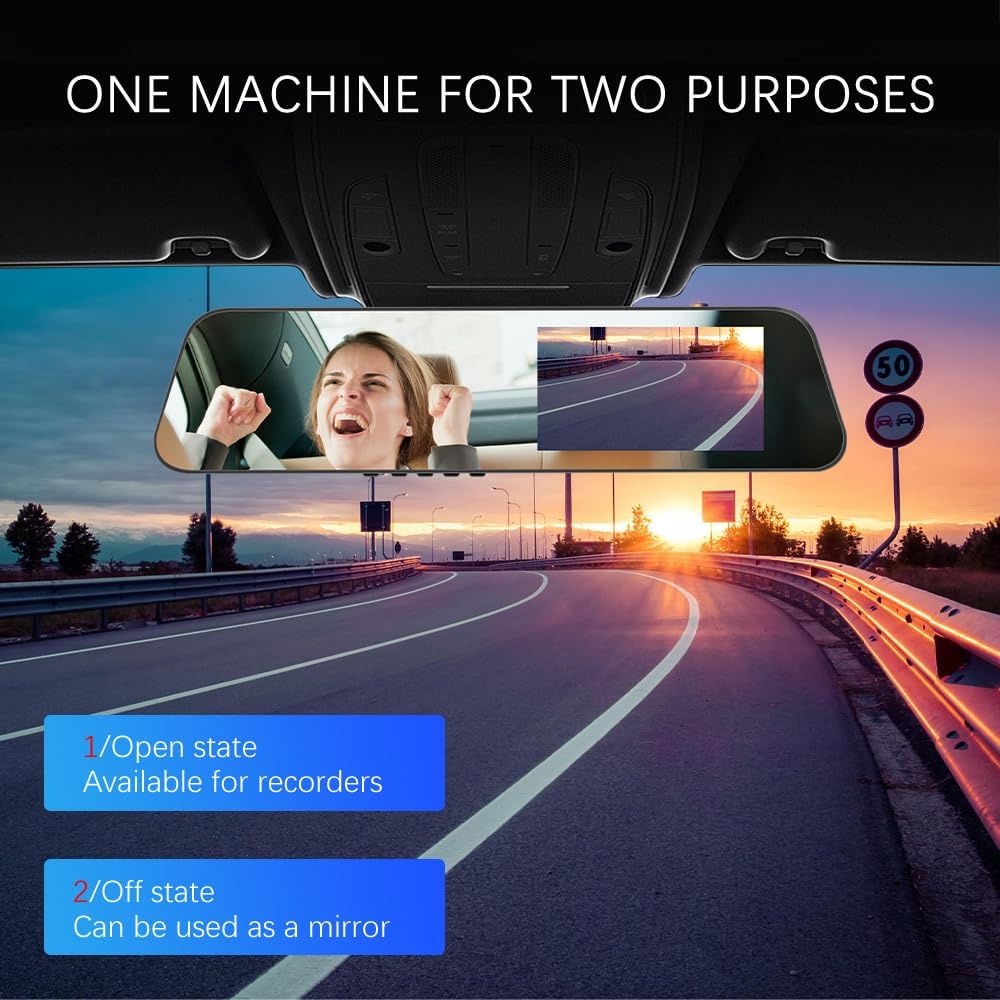 Dashcam Achteruitkijkspiegel met Achteruitrijcamera - 34% Korting!