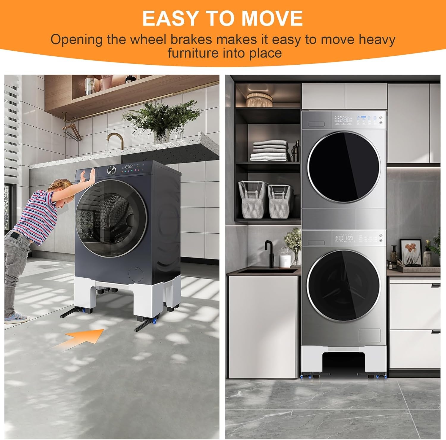 Wasmachinebasis Verrijdbaar & Verstelbaar - 34% Korting!