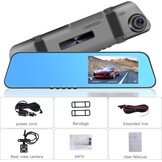 Dashboardcamera met Achteruitrijcamera | 51% Korting | 4,5" HD 1080P