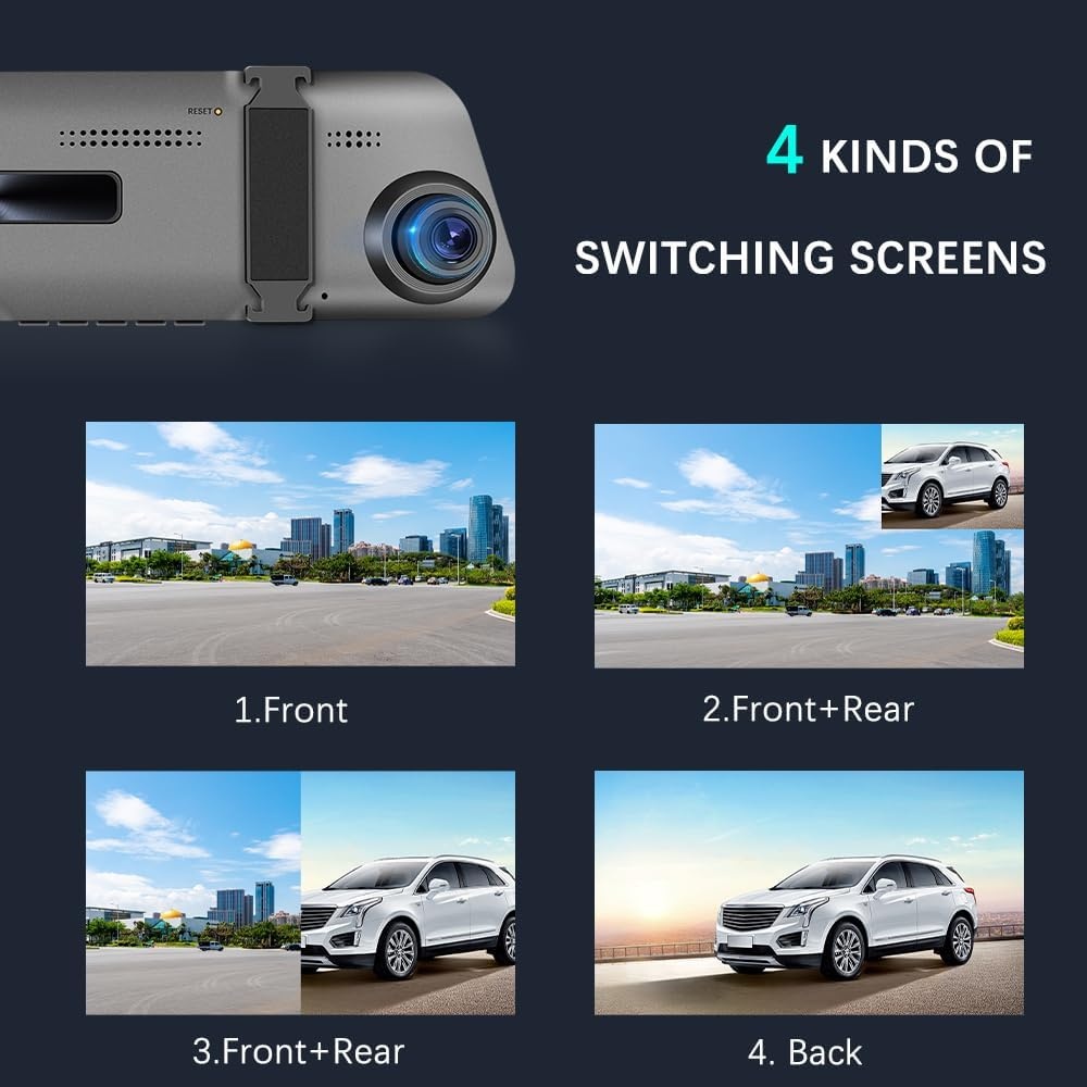 Dashcam Achteruitkijkspiegel met Achteruitrijcamera - 34% Korting!