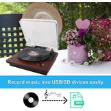 Retro Platenspeler met Bluetooth & USB Opname | 34% Korting