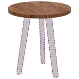 vidaXL Tafelblad Eikenhout Lichtbruin Ø 50 cm - 33% Korting