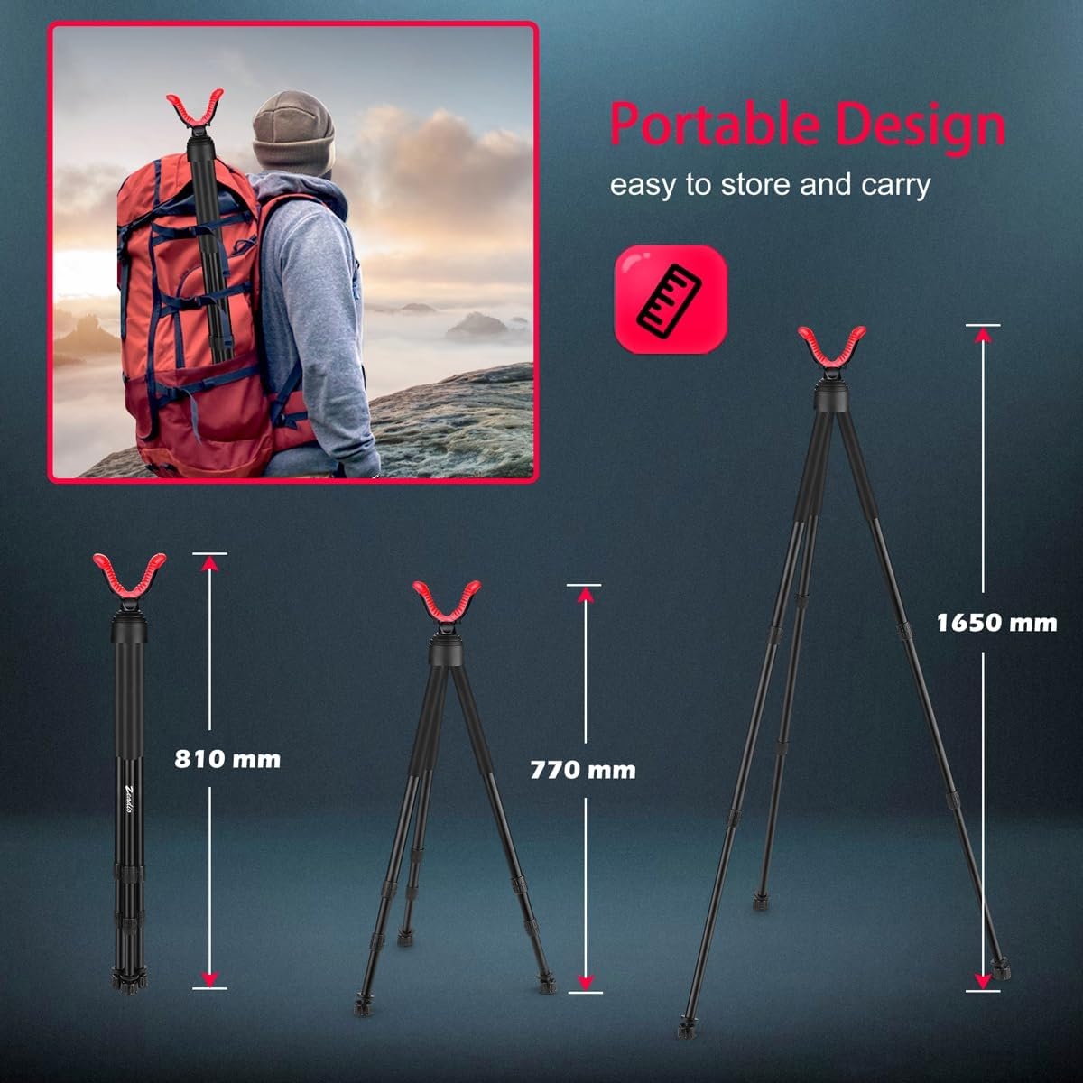 Verstelbare Tripod Steun Zwart 81-165cm - 48% Korting