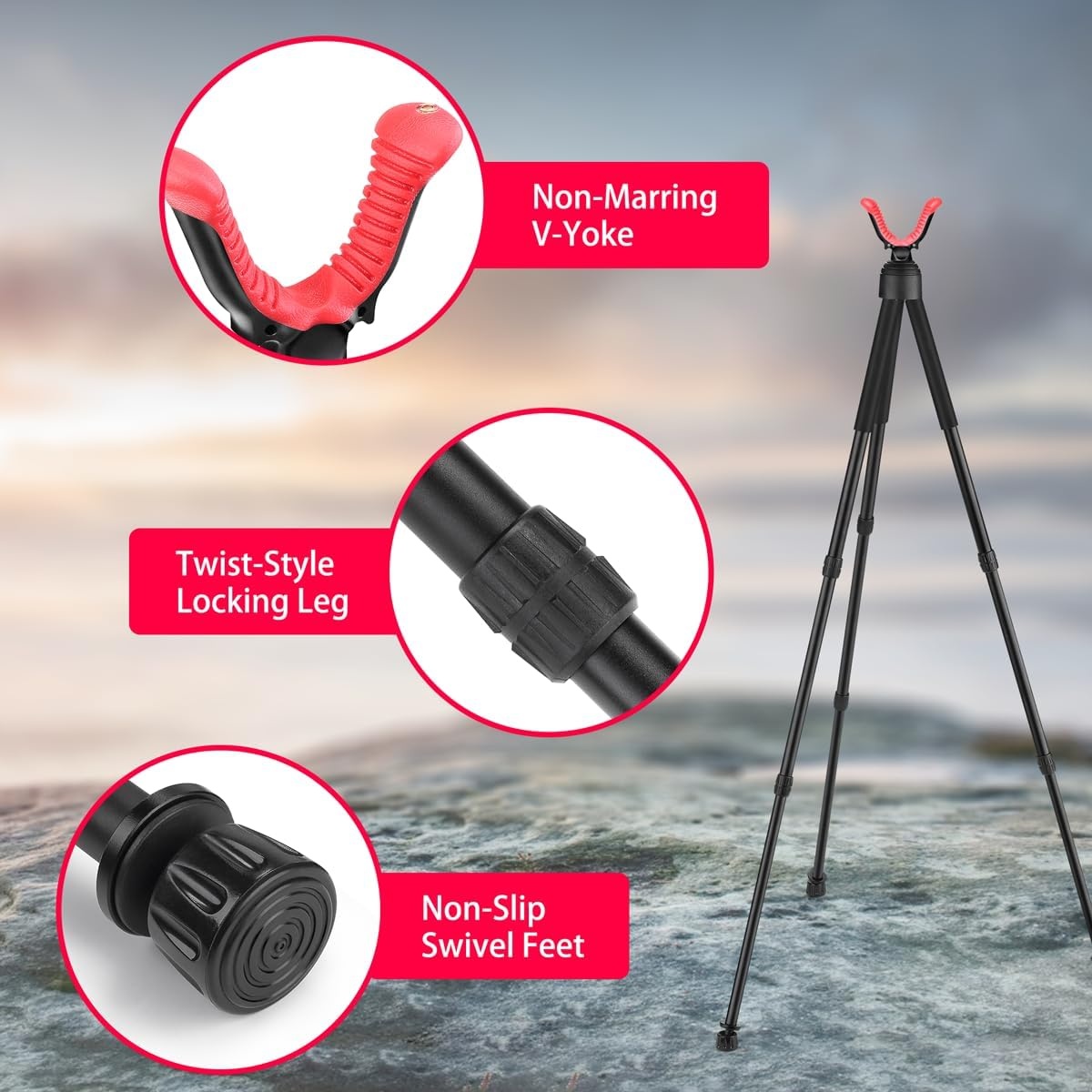 Verstelbare Tripod Steun Zwart 81-165cm - 48% Korting