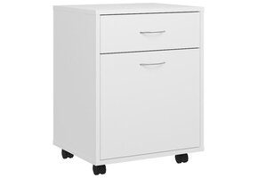 VidaXL Rolkast Wit | Bewerkt Hout | 57% Korting