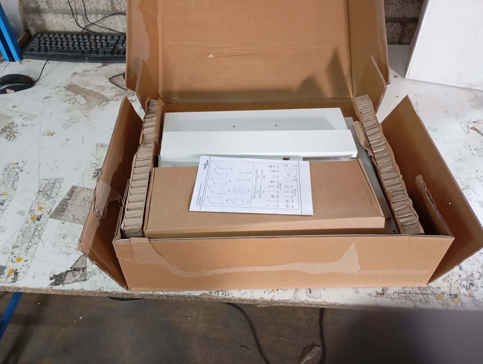 VidaXL Rolkast Wit - 45x38x54 cm (53% Korting!)