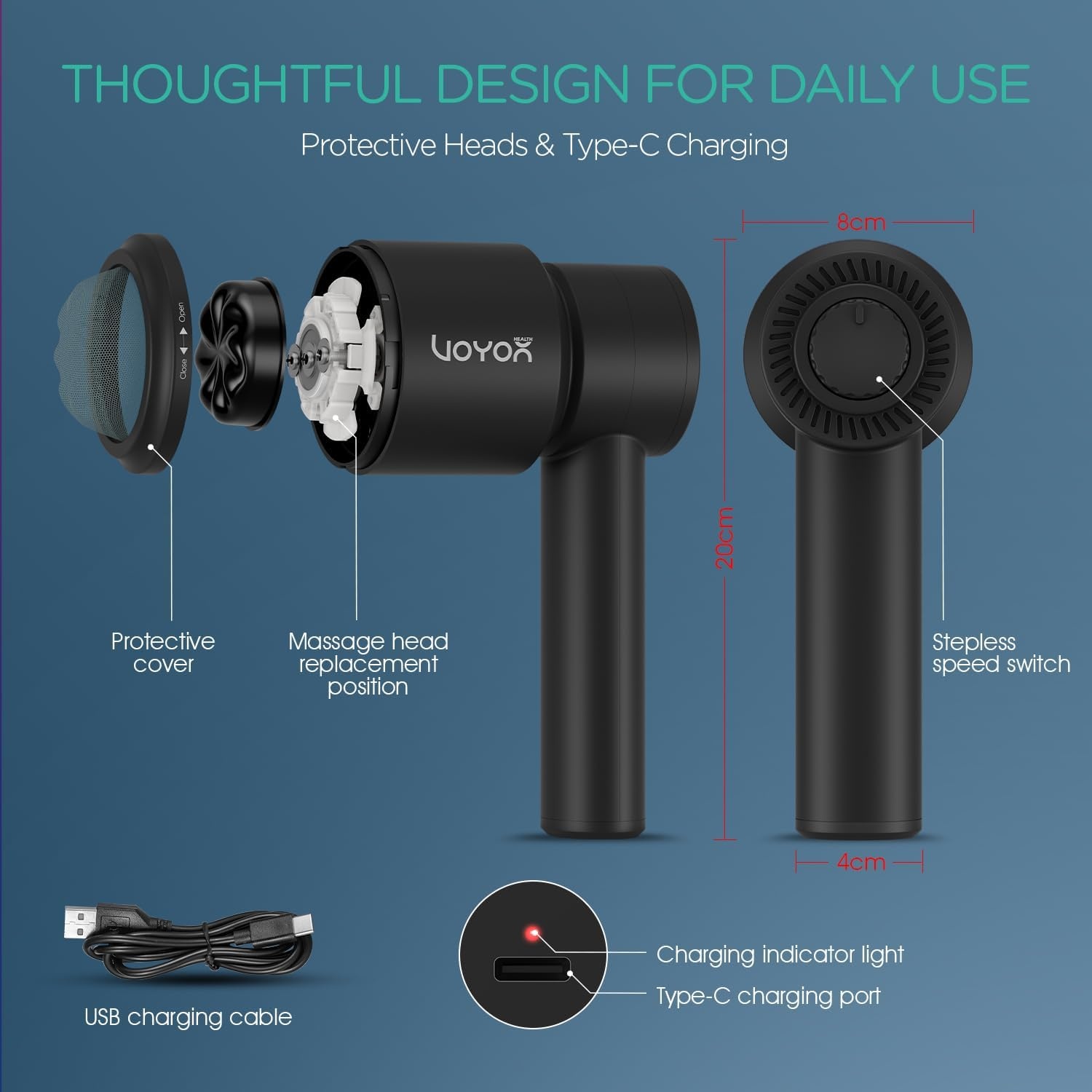 VOYOR-HEALTH Cellulitis Massager CM410 (Zwart)